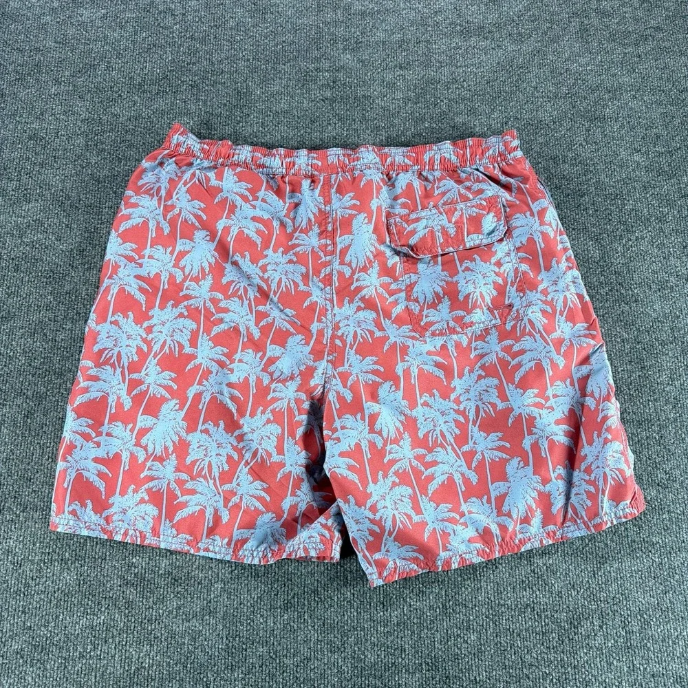 Vineyard Vines Mens Large Swim Trunks Red Palm Tree Mesh Lined Shorts Summer